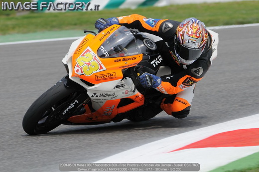 2009-05-09 Monza 3607 Superstock 600 - Free Practice - Christian Von Gunten - Suzuki GSX-R600